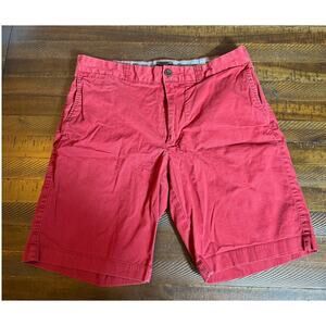 J.Crew Mens Stretch Red Shorts Waist 29 9 inch inseam 98% Cotton